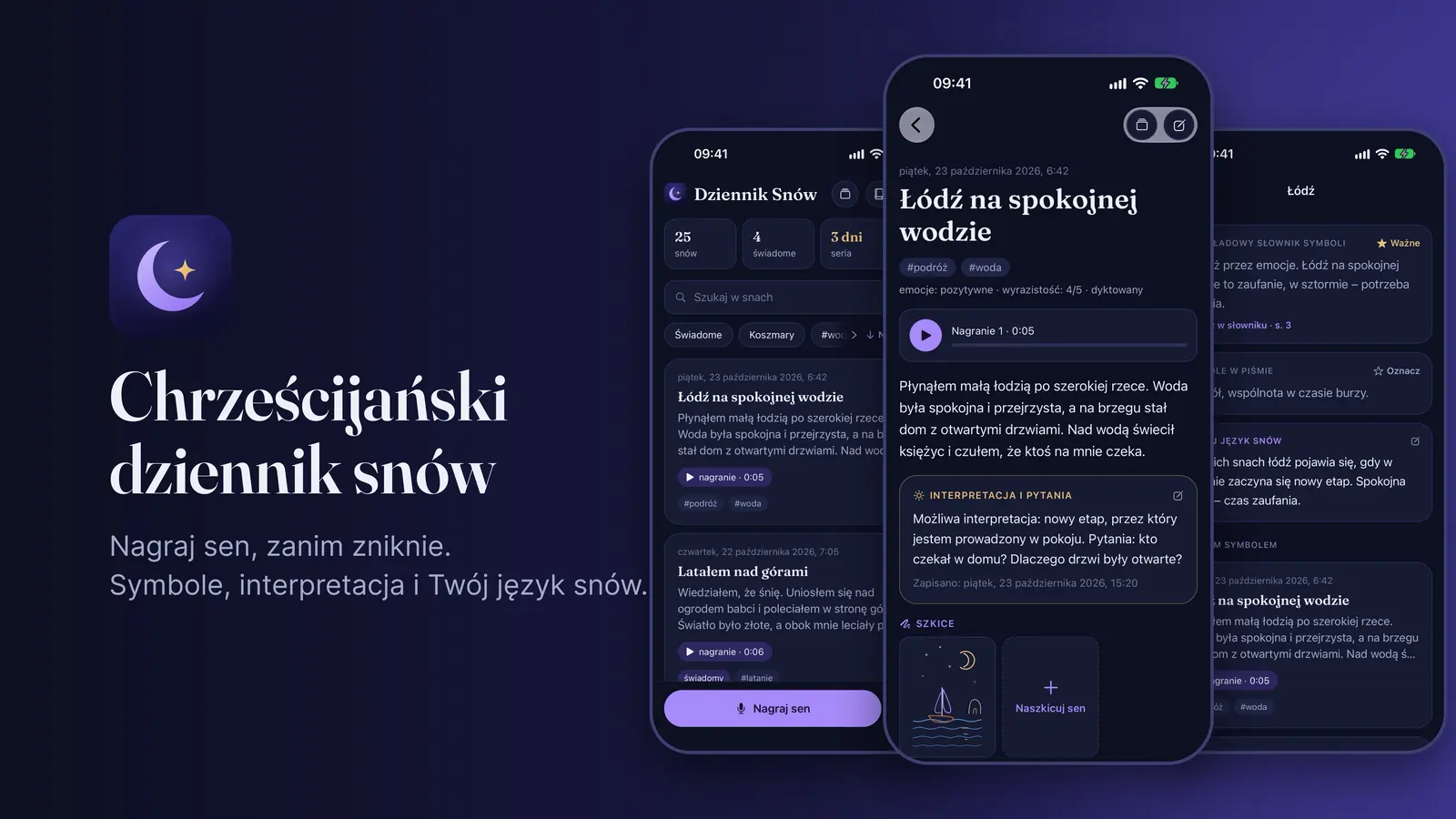 Chrześcijański dziennik snów na iPhone'ach: hasło „Nagraj sen, zanim zniknie”